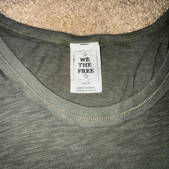 We The Free Charcoal Ruffled Sleeve Blouse - Picture 2 of 5